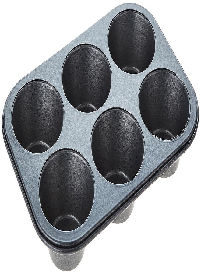 Home Maker Cup Jumbo Muffin Pan 6-Pieces, Black - Image 1