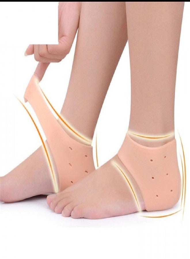 Heeva Creation Silicone Gel Heel Pad Socks For Pain Relief .1 Pair (Free Size). - Image 4