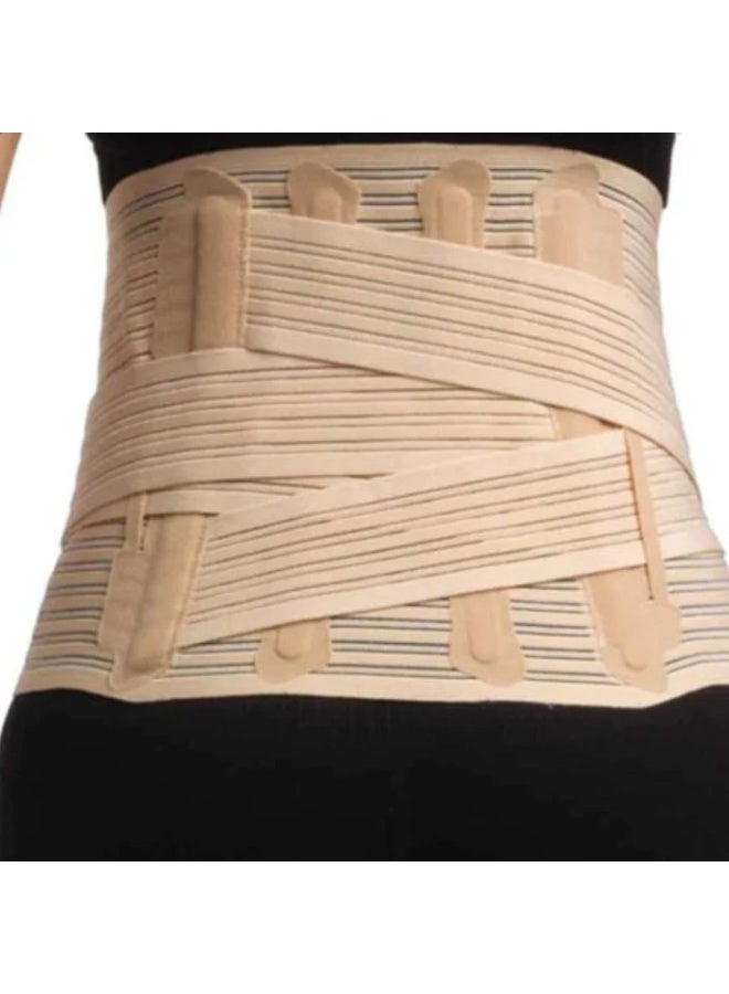 PRIM Spine Care+ Semirigid Lumbosacral Back Support Belt Beige with Breathable Stretch Fabric - Image 3