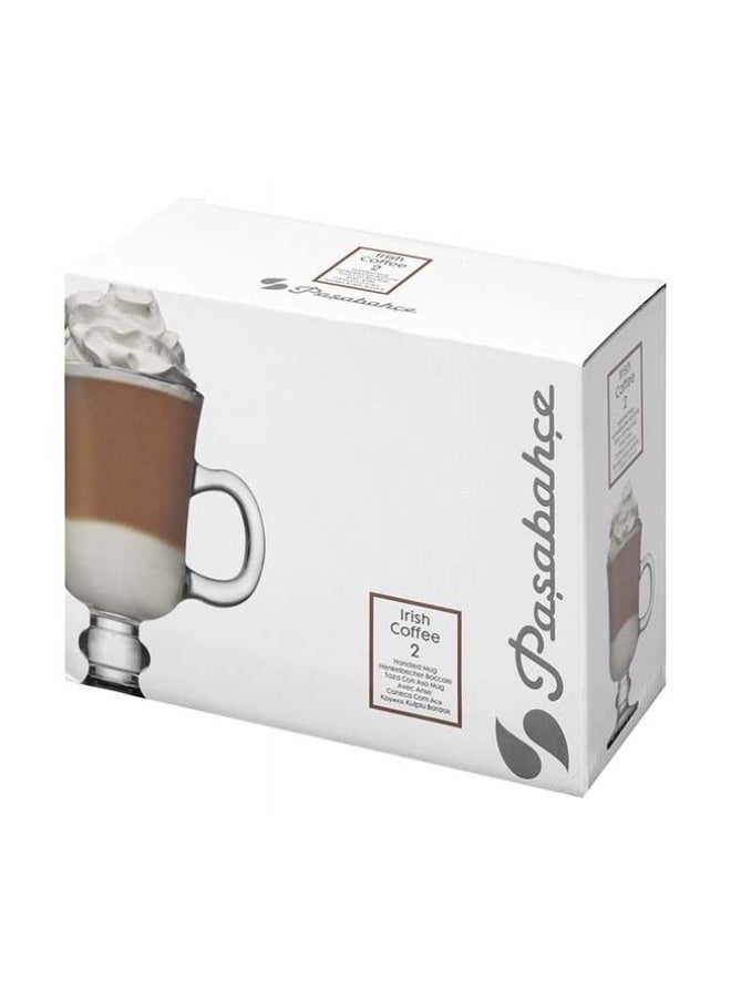 بريميم كوب قهوة أيرلندي شفاف مكون من قطعتين - Image 2