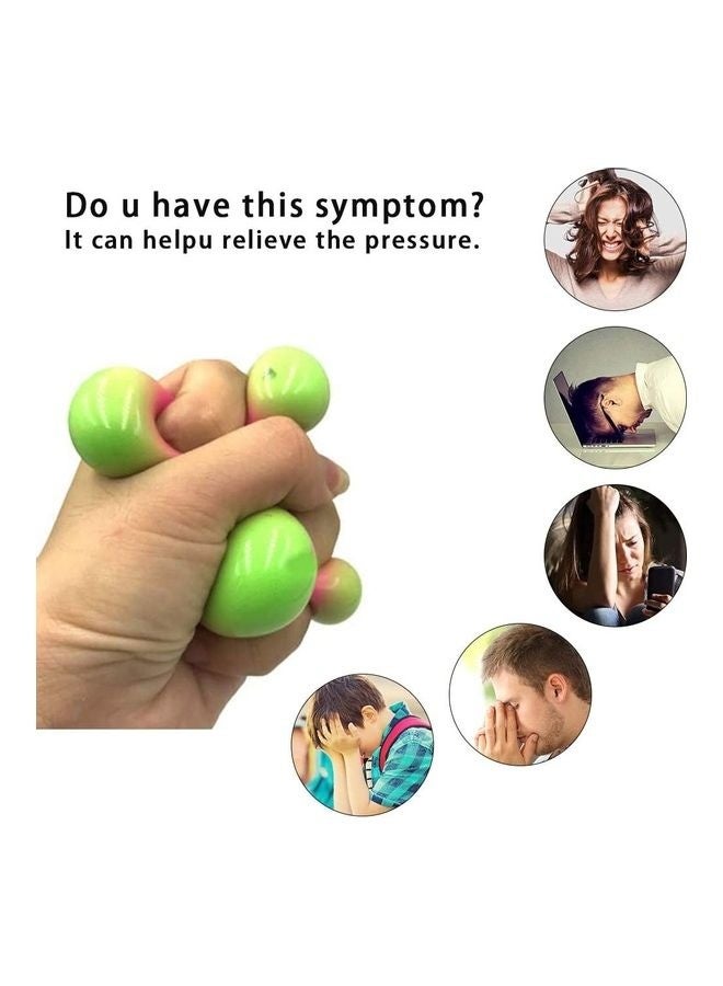 4 Pieces Stress & Anxiety Reducer Squeeze Balls Multicolour Anti-Stress Hand Exercisers Soft Silicone & Non-Toxic Material - for Adults, Teens Relief & Focus Training Portable Washable & Perfect for Office, Home & Travel - Image 4