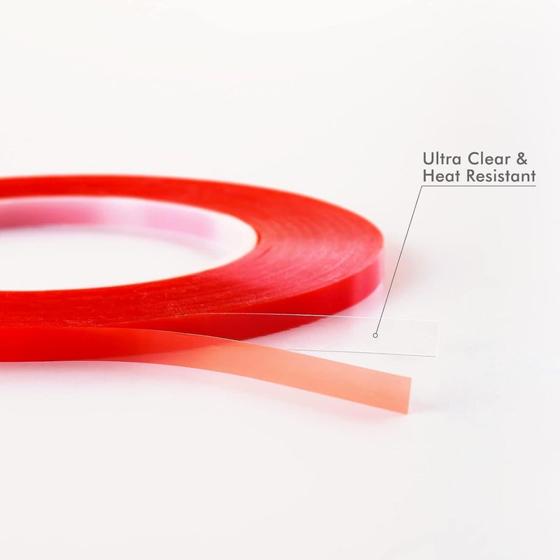 Transparent Double-Sided Tape 3mm for Screen Protectors, Cell Phones, Tablets, Laptops, Cameras, LCD Panels, and Touch Screens
