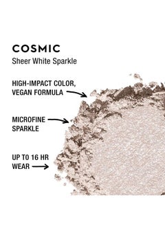 24/7 Moondust Eyeshadow Compact - Long-Lasting Shimmery Eye Makeup and Highlight - Up to 16 Hour Wear - Vegan Formula – Cosmic (Metallic White with Iridescent, 3D Sparkle and Shift)