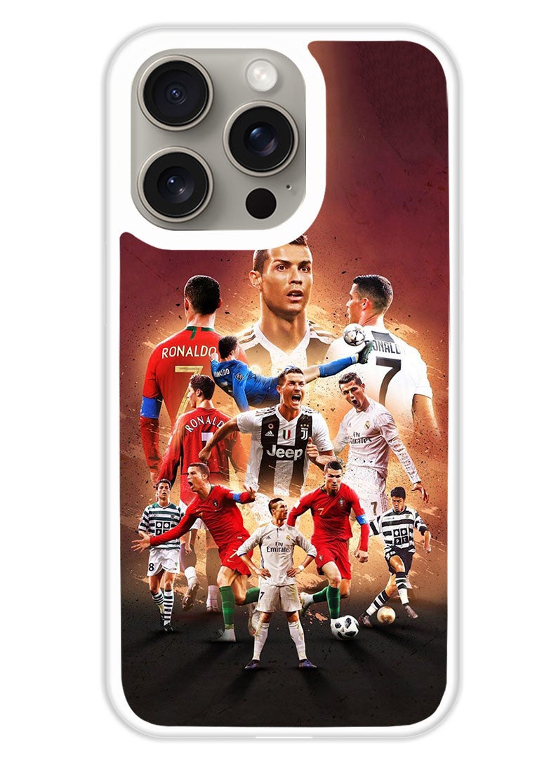 Theodor Protective Case Cover For APPLE IPHONE 15 Pro Ronaldo 6 (White Bumper) - Image 1
