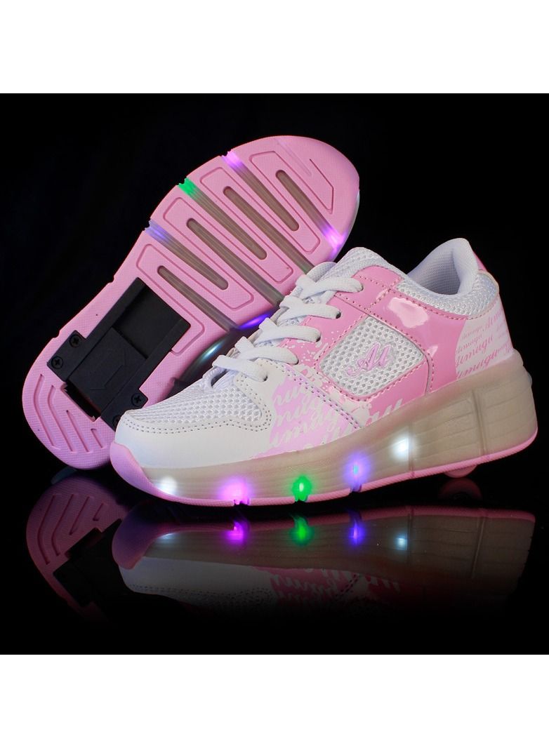 KUYING New Single Wheel Skate Shoe Luminous Pulley Shoes 