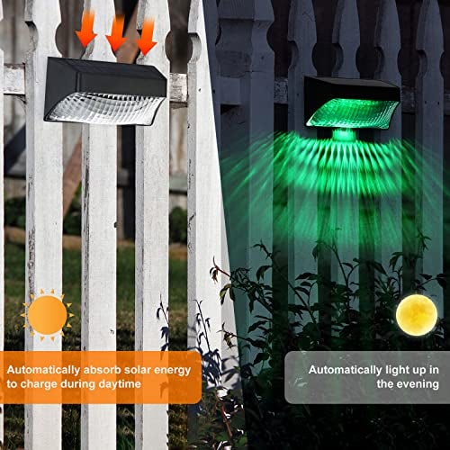 hardoll Solar Wall Lights for Home Waterproof Garden 4 LED Outdoor Decorative Lamp (Pack of 2) - Image 4