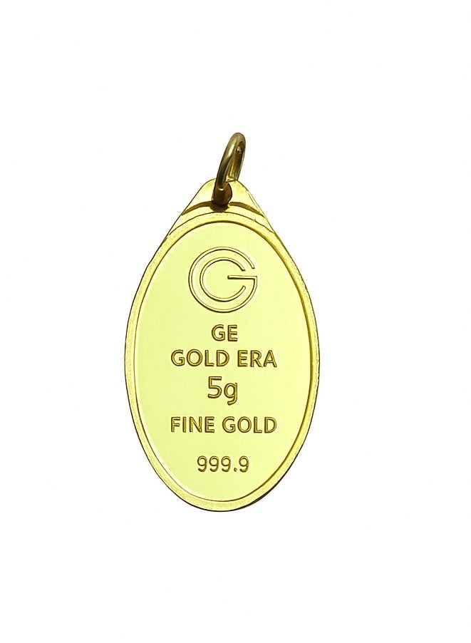 Gold Era Gold Era 5g 24K (999.9) Pure Gold Pendant – Engraved with Kaaba Design – Islamic Religious Jewelry for Gifting & Daily Wear  - Image 2