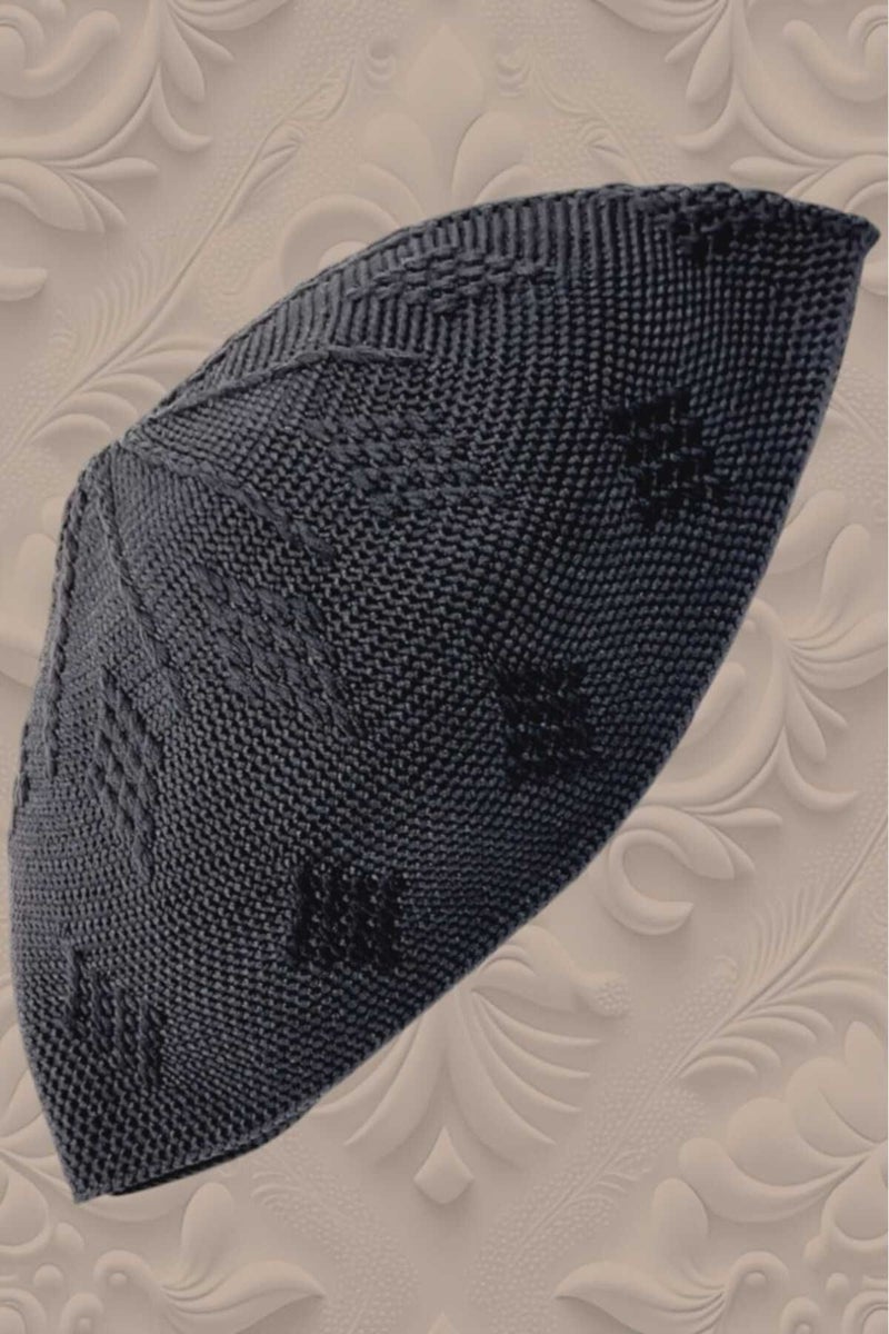Hızırım 50's Woven Knitted Patterned Skullcap Quality Prayer Cap  - Image 4