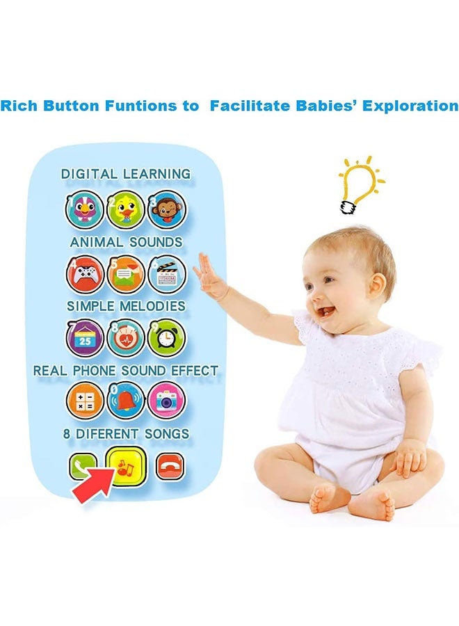 JSAITOYS Early Educational Pretend Touch Phone Toy for 12 Months+ Interactive Baby Smartphone with Sound Music Made of Plastic - Image 2