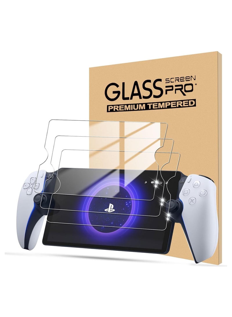 Generic Tempered Glass Screen Protector For PlayStation Portal Remote Player, 3Pack 9H Anti-Scratch Screen Protective Film with HD Clarity, ps portal screen protector  - Image 1