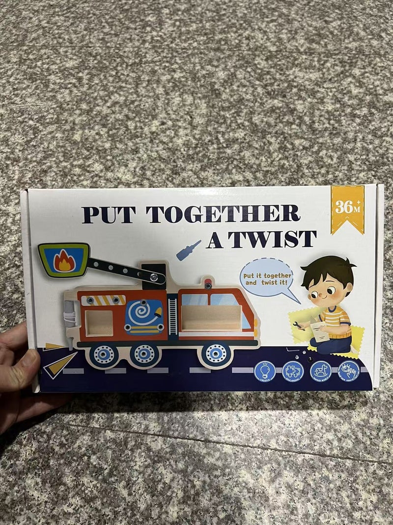 Montessori Teaching Aids Screw Children'S Hand-Eye Coordination Early Education Toy Nut Combination Wooden Workbench Tool - Image 1