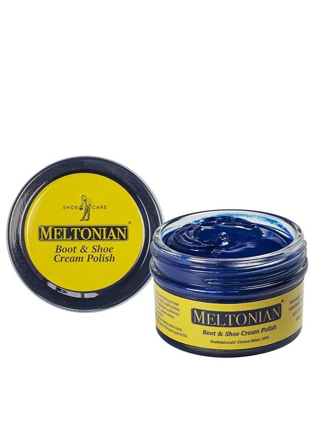 Premium Meltonian Boot & Shoe Cream Polish Sea Blue 50ml - Image 1