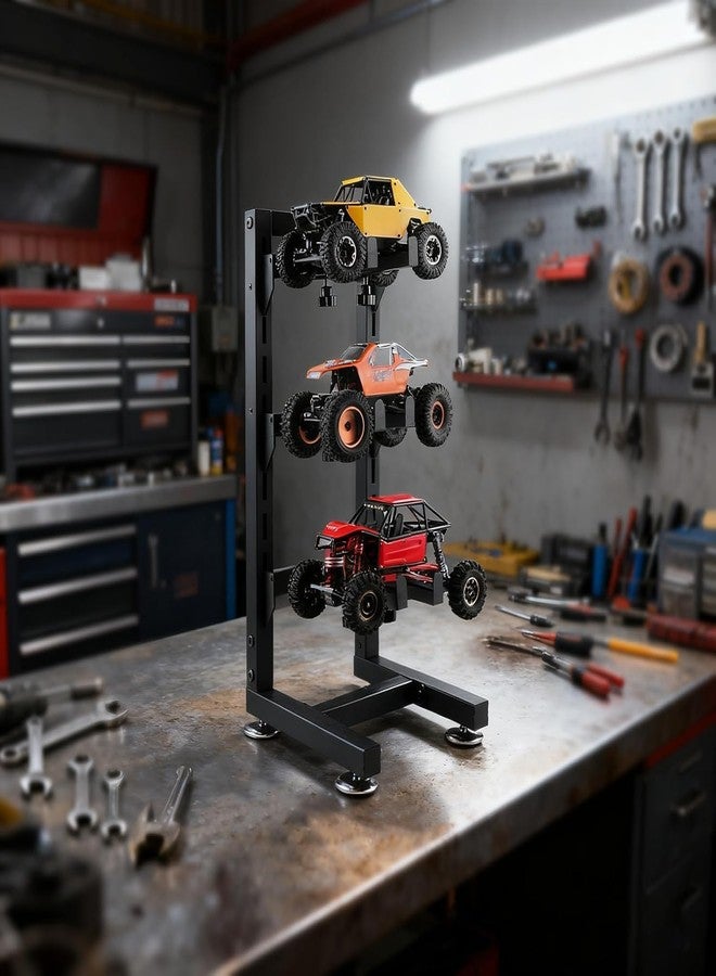 GIXCEL Multilayer Storage Rack Shelf Display Stand for RC Scale Model Cars 1/10 1/12 1/18 1/24 Compatible with TRX4 SCX10 TRX4M Ascent-18 FCX18 SCX24 Crawler Trucks Upgrades - Image 3