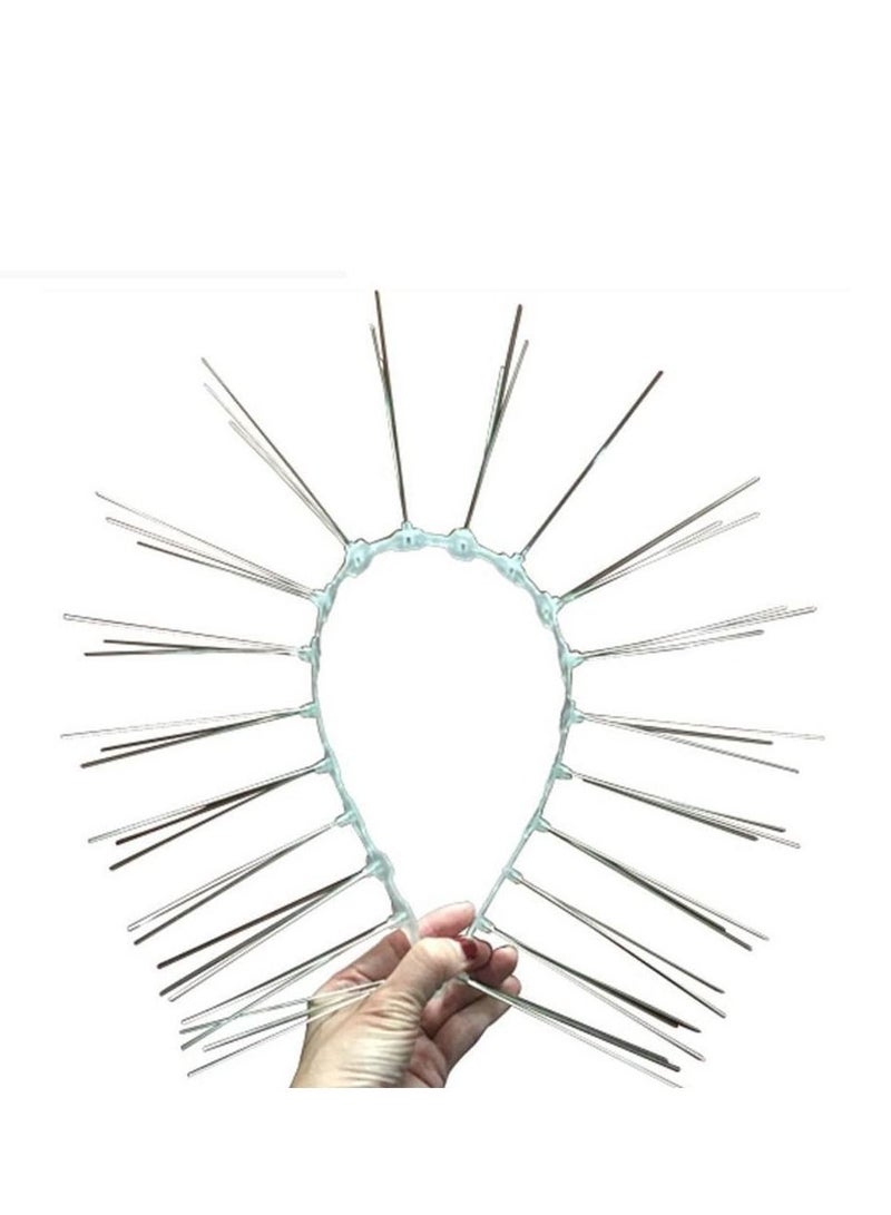 طقم مسامير طاردة للطيور مصنوع من الستانلس ستيل مزود ب5 مسامير ومكون من 10 قطع فضي 60سم - Image 4