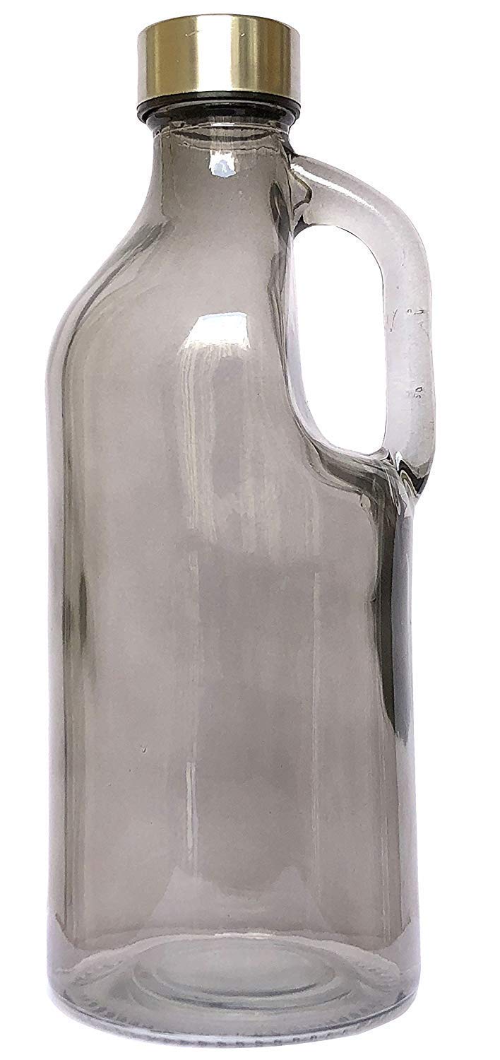 Raincart Imported Glass Water Bottle for Fridge with Handle 1000 ml, Random Color (4 Pieces) Multicolor - Image 3