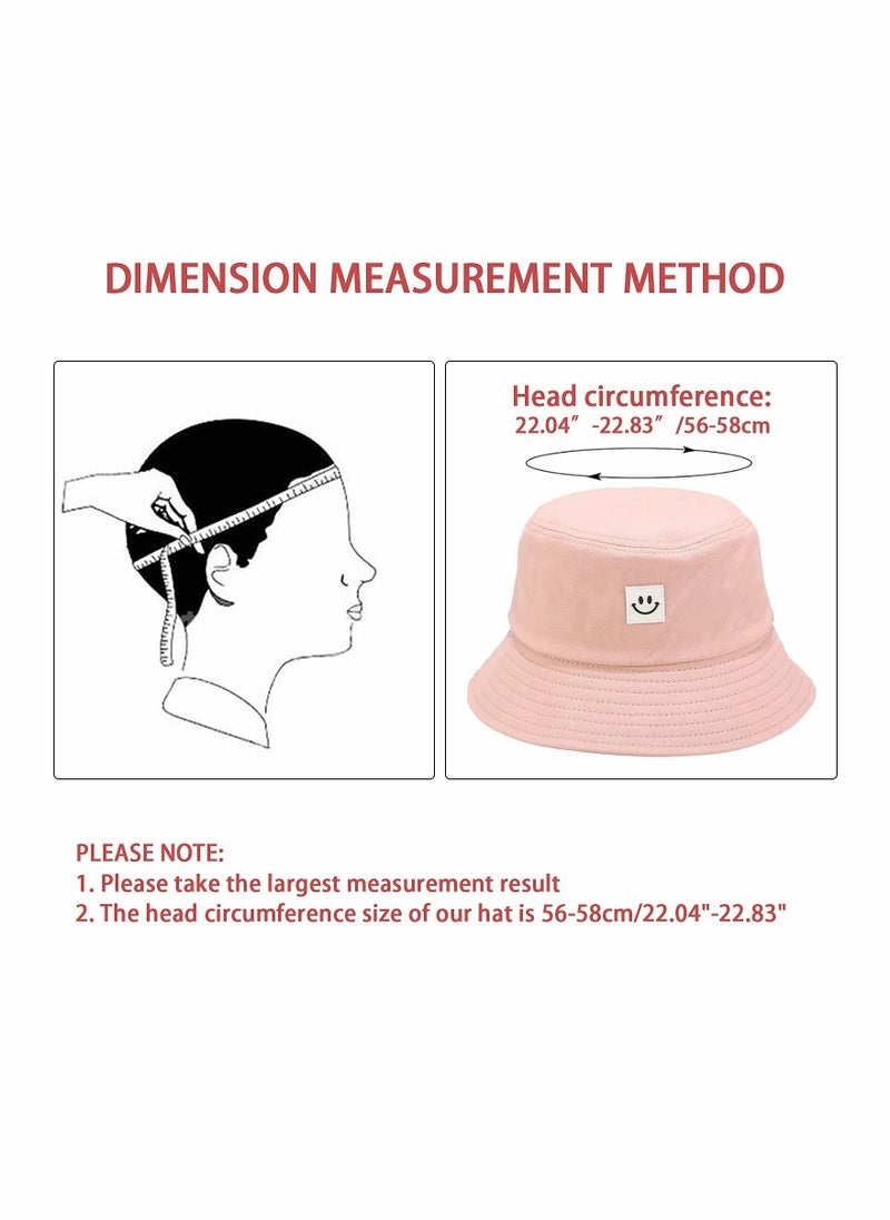 SYOSI - Bucket Hat Summer Travel Bucket Cap Beach Sun Hat Smile Visor for Women Men Teens (Smiling Face) - Image 1