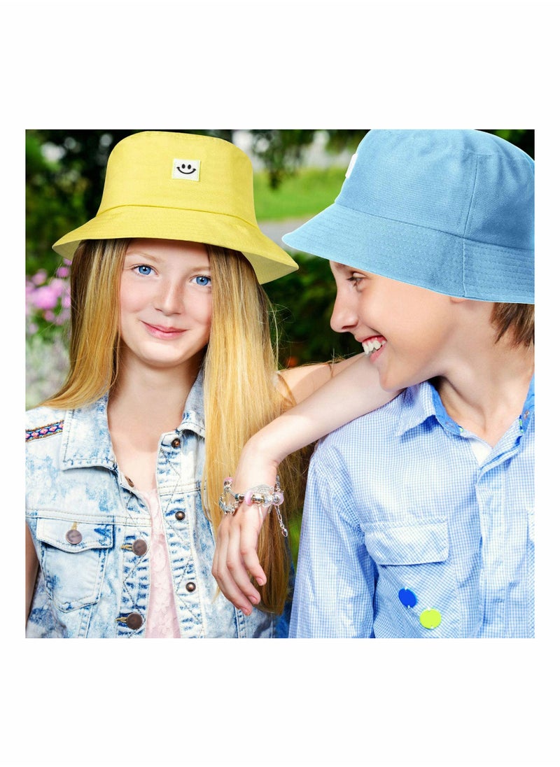 SYOSI - Bucket Hat Summer Travel Bucket Cap Beach Sun Hat Smile Visor for Women Men Teens (Smiling Face) - Image 1