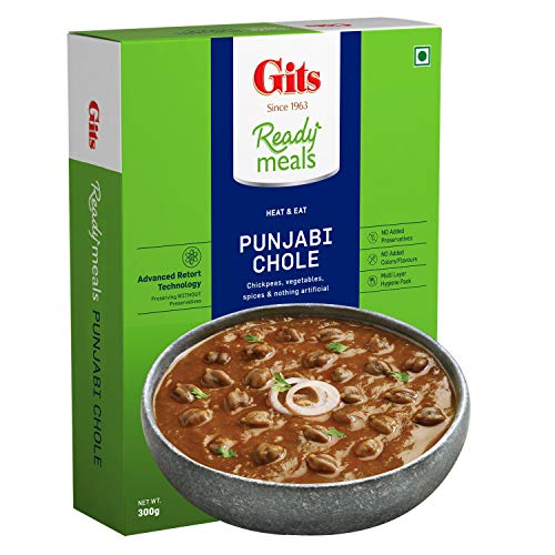 Gits Ready to Eat Punjabi Chhole, Pure Veg, Heat and Eat, Microwaveable 1200g (Pack of 4 X 300g Each) - Image 2