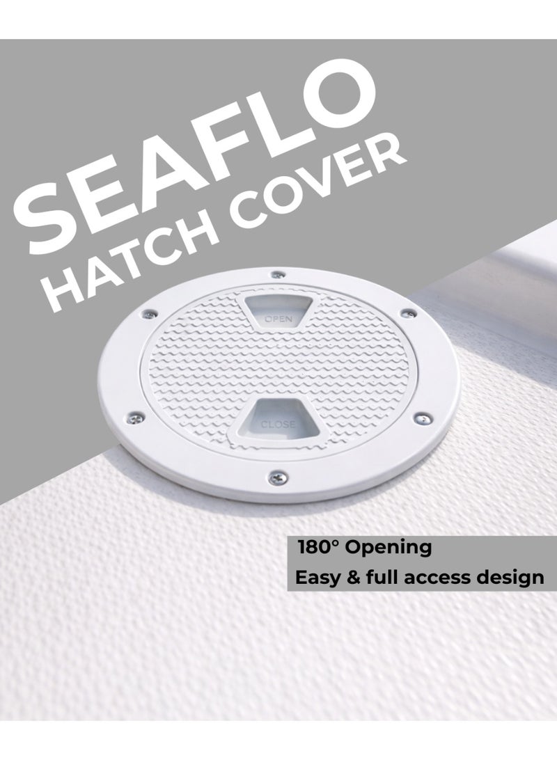 SEAFLO 4 Inch Marine Access Hatch Cover – Round Boat Deck Inspection Hatch with UV Resistant PP Material - Image 3