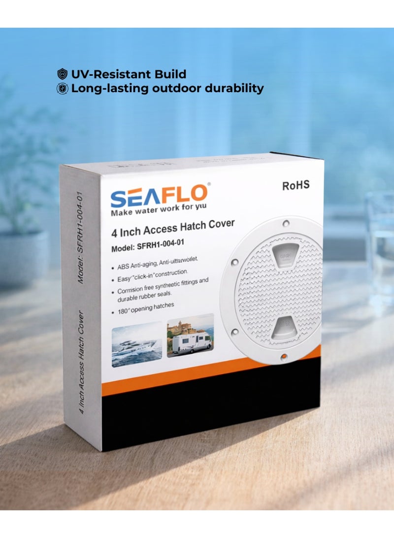 SEAFLO 4 Inch Marine Access Hatch Cover – Round Boat Deck Inspection Hatch with UV Resistant PP Material - Image 2