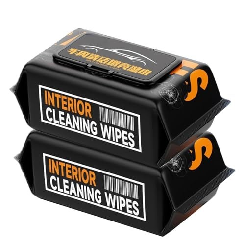 HEXONIQ® Car Interior Cleaning Wipes, Dashboard Glass Leather Wet Wipes Dust All-Purpose Car Protectant Wipes for Seats, Windows, Sofa, Steering (Pack of 2-160 Pcs) - Image 1