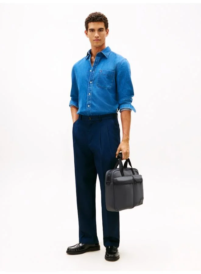 تومي هيلفيغر حقيبة لاب توب بجيب بشعار نسيج