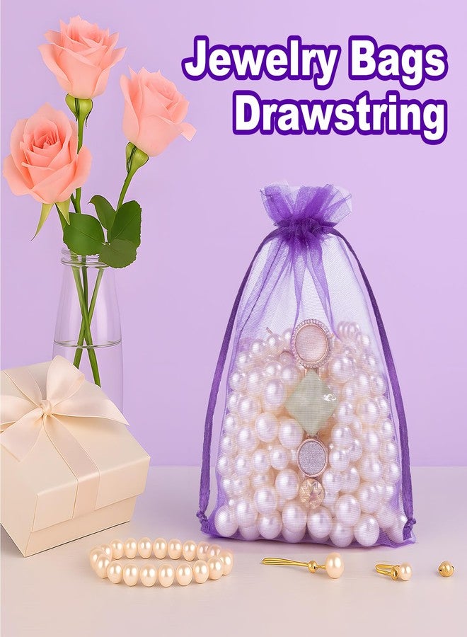 Crweety 50 Pcs, Organza Packaging Bags (Purple, 3 x 4 Inch) - Image 5