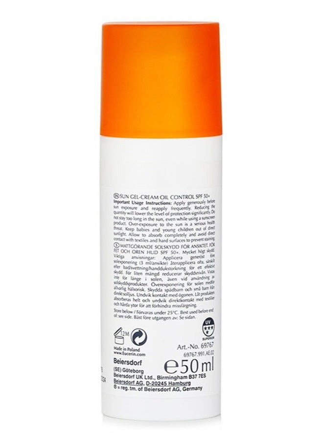 Eucerin Oil Control Sun Gel-Cream Ultra Light SPF 50+ Dry Touch 50ml - Image 2