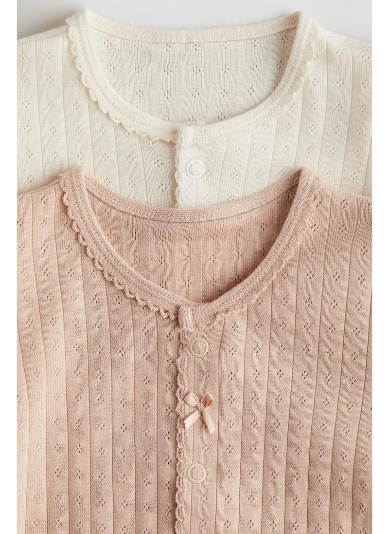 H&M 2-pack cotton jersey sleepsuits