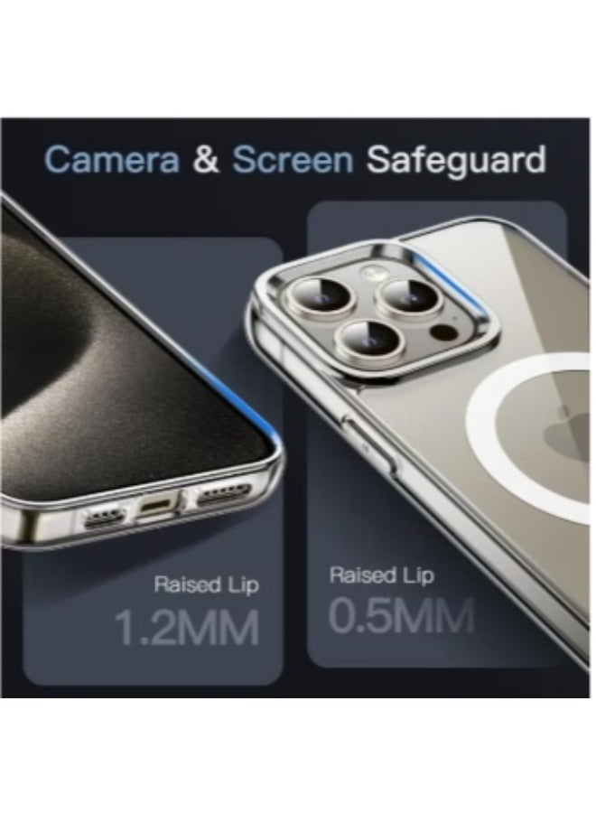 Product Name: Magnetic Clear Case for iPhone 15 Pro Max – Slim, Protective & MagSafe Compatible - Image 5