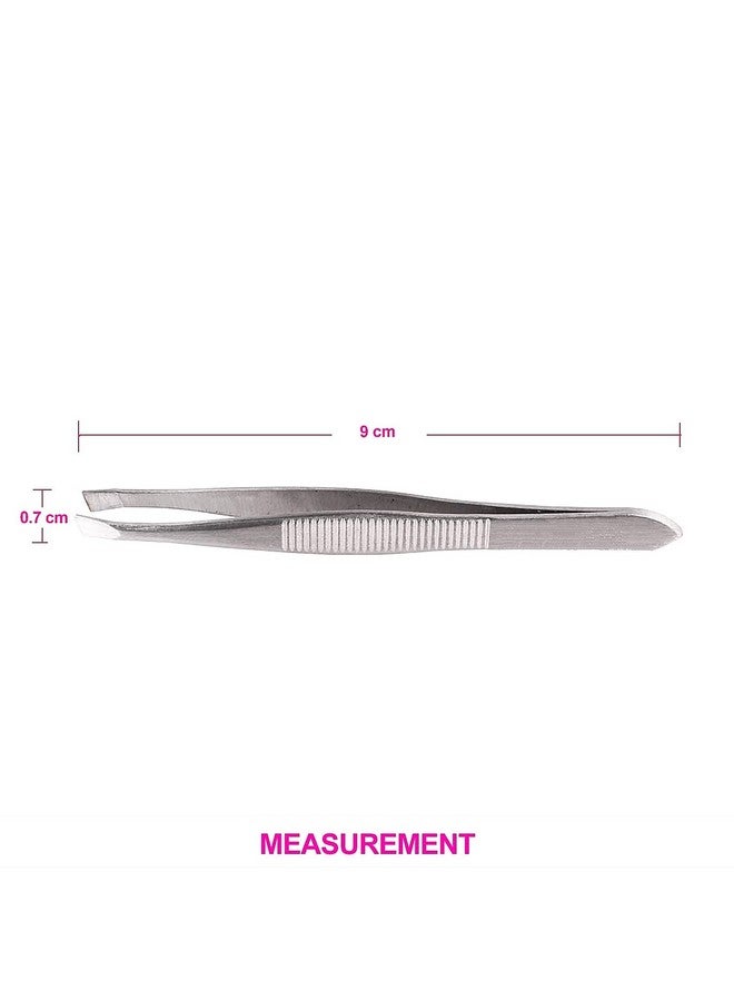 Maple Professional Stainless Steel Tweezers Pack - 4 Pieces Combo Set | Great Precision for Facial Hair, Eyebrows Extensions, Ingrown Hair, Splinter, Blackhead, Nose Hair Remover - Image 2
