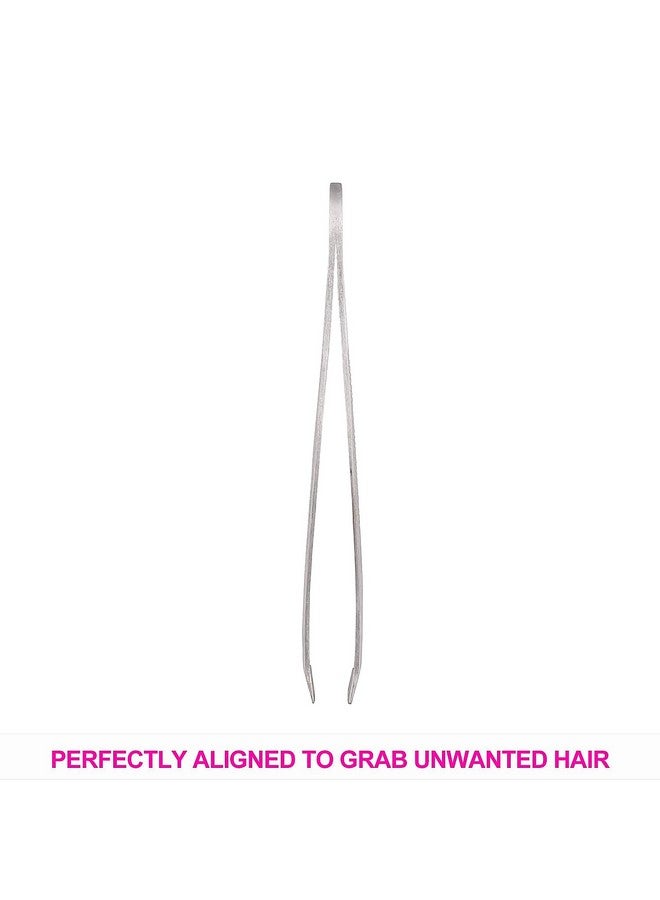 Maple Professional Stainless Steel Tweezers Pack - 4 Pieces Combo Set | Great Precision for Facial Hair, Eyebrows Extensions, Ingrown Hair, Splinter, Blackhead, Nose Hair Remover - Image 4