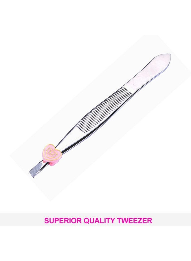 Maple Professional Stainless Steel Tweezers Pack - 4 Pieces Combo Set | Great Precision for Facial Hair, Eyebrows Extensions, Ingrown Hair, Splinter, Blackhead, Nose Hair Remover - Image 5