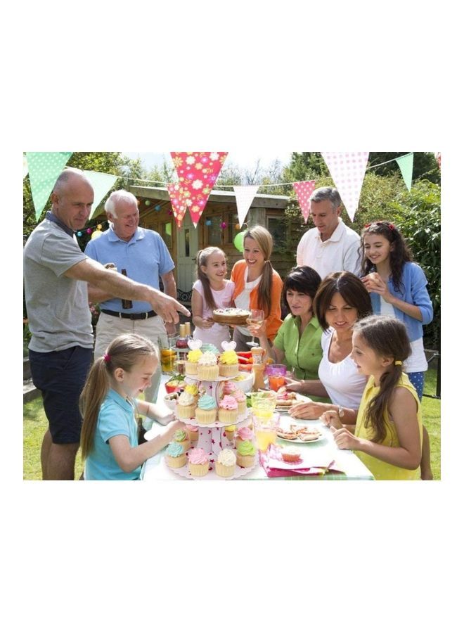 NIBEMINENT 3 Tier Cake Display Stand Pink Star - Image 5