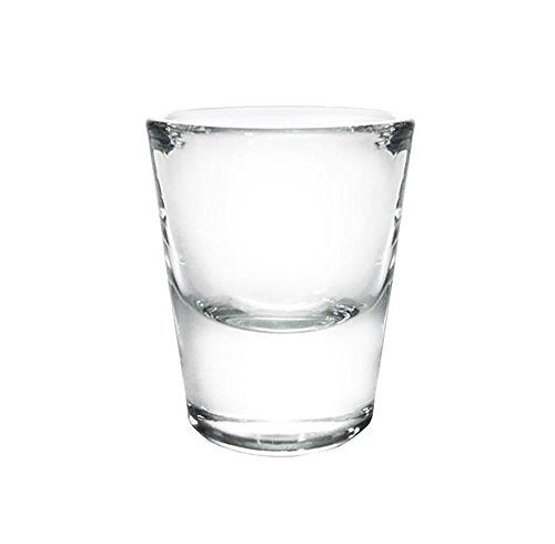 BARCONIC 1 oz Thick Base Clear Shot Glass Pack of 12