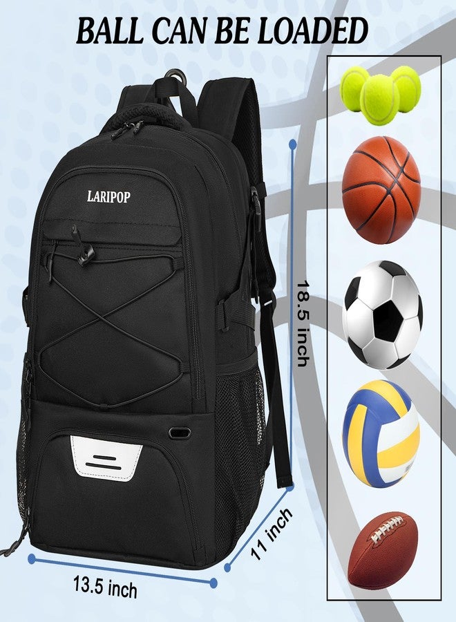 LARIPOP Basketball Bag Backpack with Ball Holder Shoes Compartment, Elite Backpack-Large Basketball Accessories Sports Bag - Image 5