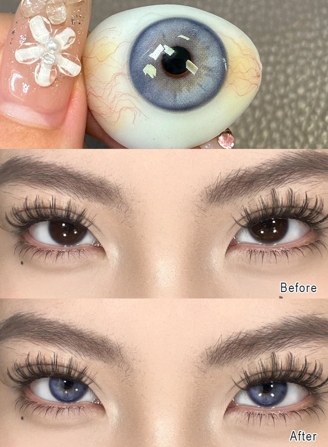 FreshLady Violet Mirage Contact Lenses, Yearly Disposable – Trendy Daily Look - Image 1