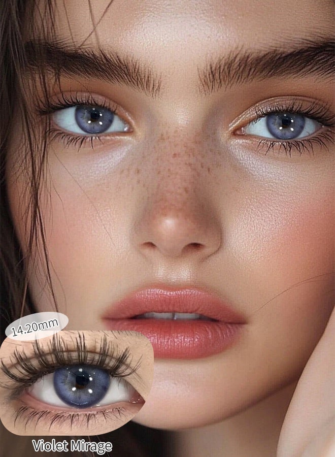 FreshLady Violet Mirage Contact Lenses, Yearly Disposable – Trendy Daily Look - Image 2