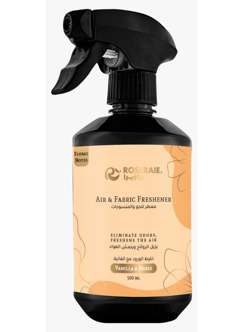 روزيرا معطر للجو و الاقمشة خليط الورود مع الفانيلا اسود 500 مل