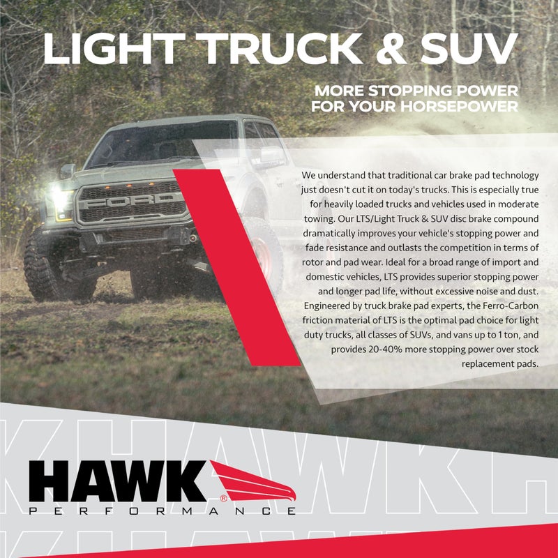 Hawk Performance HB569Y.650 LTS Light Truck and SUV Street Brake Pads - Image 5