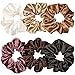 Sufermoe 6 Pcs Satin Silk Hair Scrunchies, Soft Hair Ties, Hair Bands, Hair Bows, Ponytail Holders for Women and Girls (4.5 Inch, Assorted Multi-colored) - Image 2