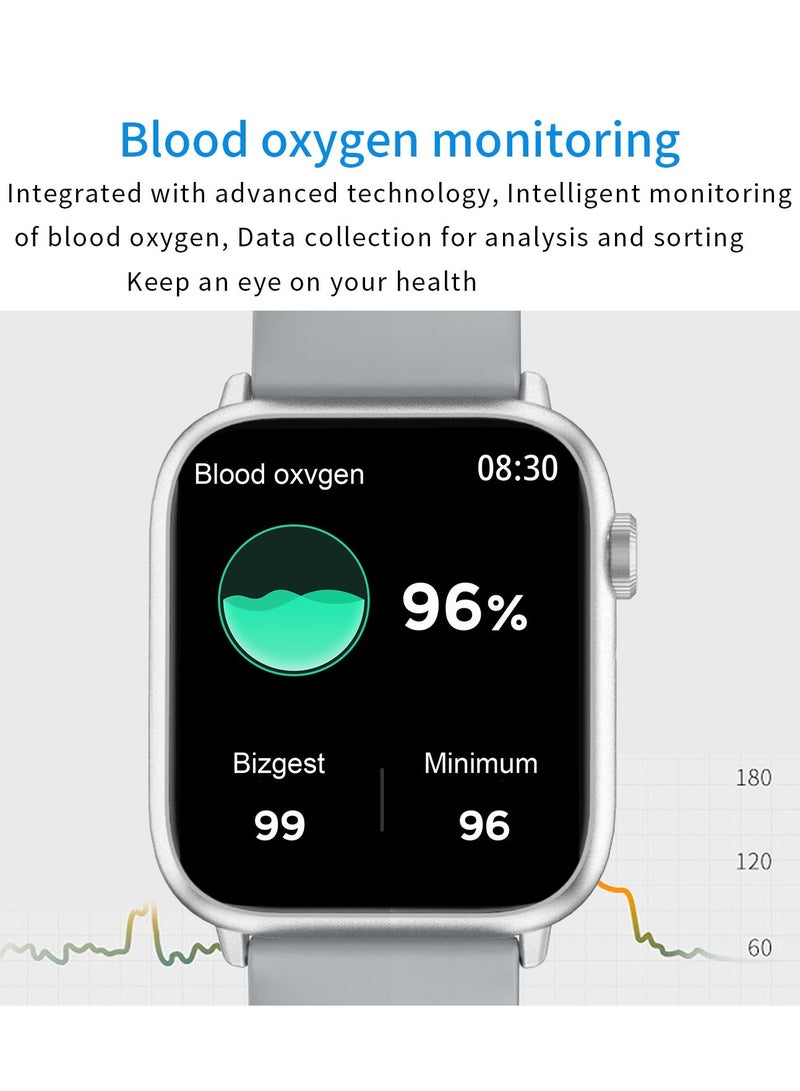 RollsTimi  Smartwatch for Men Women with Bluetooth Call, Heart Rate Sleep Fitness Tracker Notification Weather 100 Sport Modes Smartwatch for Android iOS - Image 5
