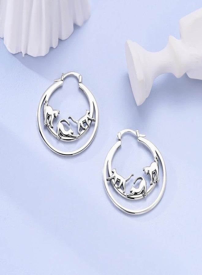 NARMO 925 Sterling Silver Hoop Earrings for Women Hypoallergenic Lightweight Simple Huggie Hoop Earrings Twisted Hoop Earrings Colorful Cubic Zirconia Hoop Earrings Rainbow Hoop Earrings, Silver - Image 2