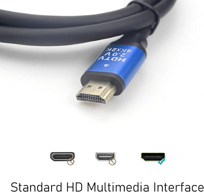 جودة اقتصادية مطورة كابل SHDCable بطول 100 قدم، يدعم 4K 3D 1080P UHD بسرعة 18 جيجابت في الثانية، إيثرنت، معتمد CL3 داخل وخارج المباني حر وبارد تصميم أنيق متعدد سهل التجميع مقاوم للخدش - Image 4