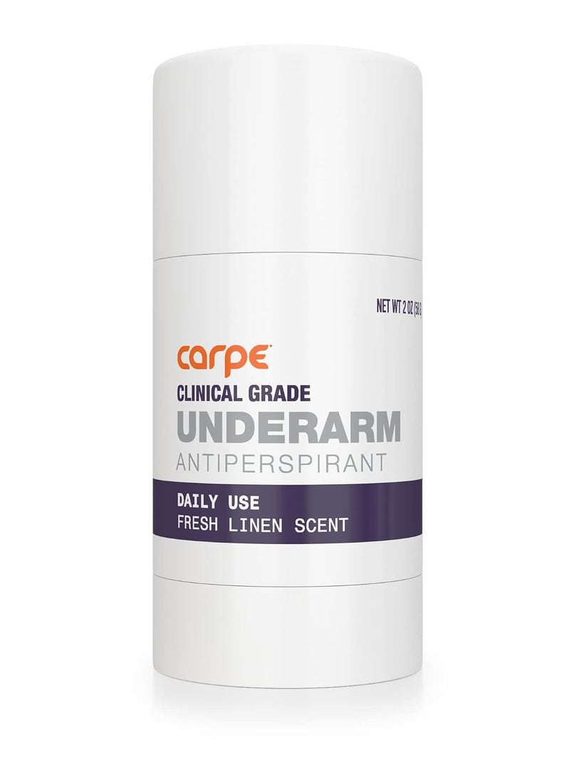 Carpe Carpe Clinical Strength Deodorant + Clinical Antiperspirant - Clinical Grade Solid Stick - Fresh Linen Scent - Combat Excessive Underarm Sweating - Great for Hyperhidrosis - Image 1