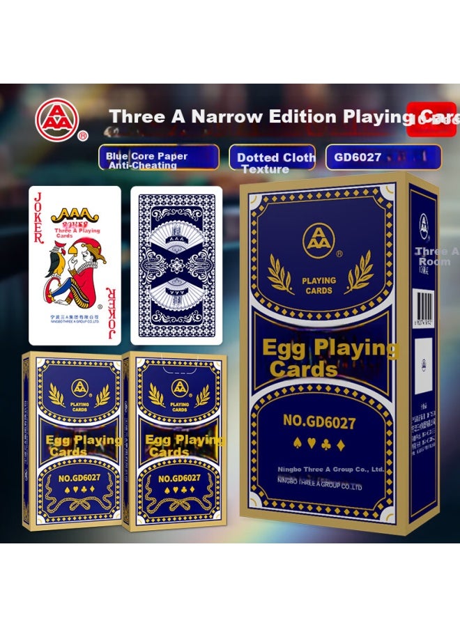 Aaa Guandan Playing Cards Aaa Game Room 3a Blue Core Paper 55*95 Loose Gd6027 Narrow Version Ten Decks - Image 1
