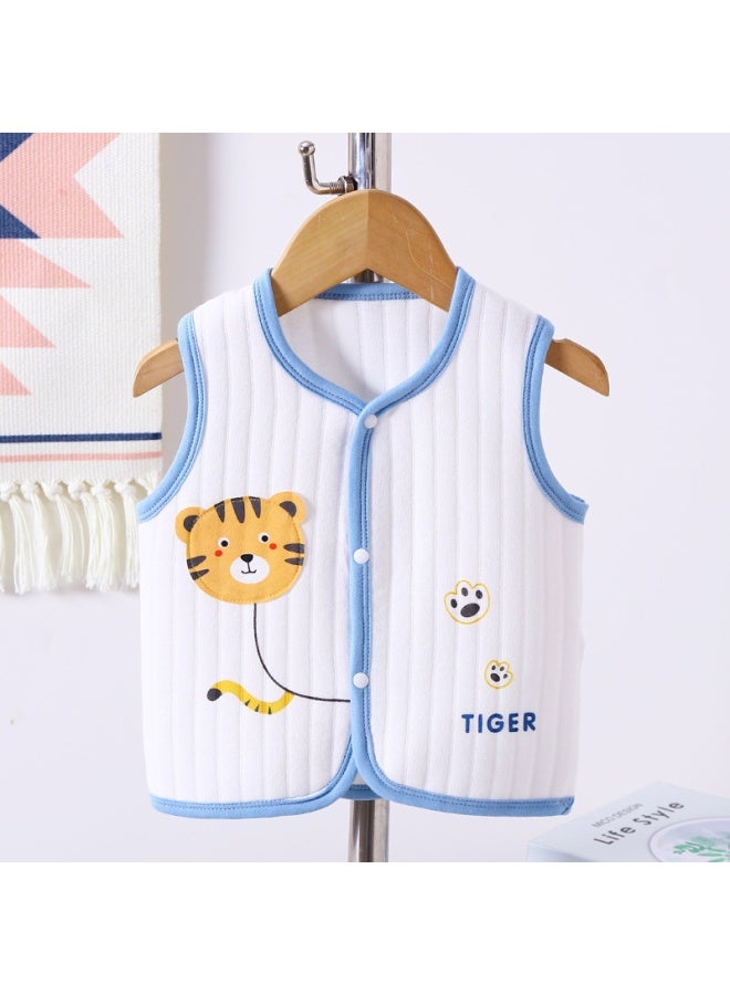 Baby Vest Quilted Warm Spring, Autumn And Winter Male And Female Baby Cotton Boneless Vest Newborn Top Winter Outer Wear