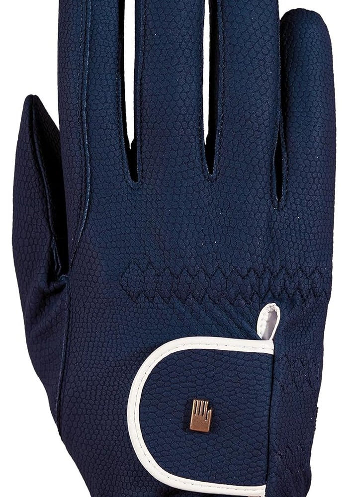Roeckl Sports LONA Ladies Summer Riding Gloves - Navy/White, Sizes 6-8.5 - Image 1