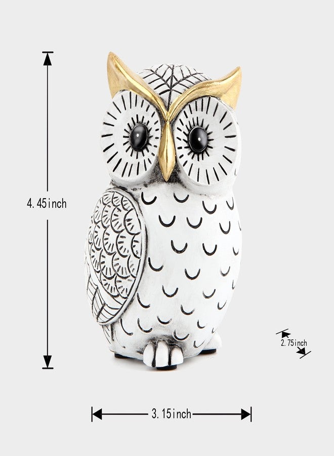 Smadeer Owl Statue for Home Decor Accents,Owl Decor for Bookshelf Bedroom Living Room Office Table Desk Mantle TV Stand Boho Decoration,Modern Shelf Decor Accents Animal Sculptures for Birds Lovers,Owls Gift - Image 2
