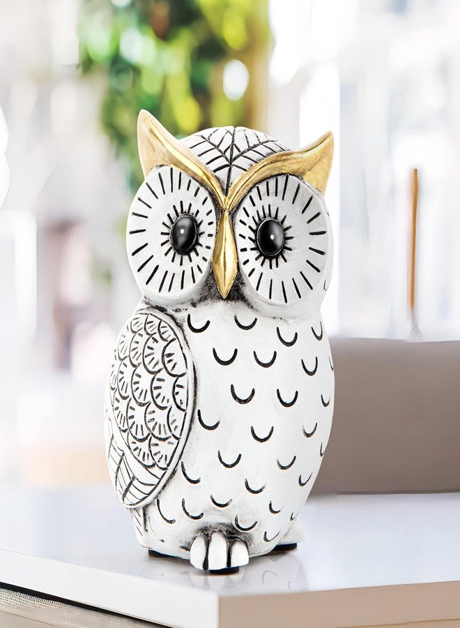 Smadeer Owl Statue for Home Decor Accents,Owl Decor for Bookshelf Bedroom Living Room Office Table Desk Mantle TV Stand Boho Decoration,Modern Shelf Decor Accents Animal Sculptures for Birds Lovers,Owls Gift - Image 4